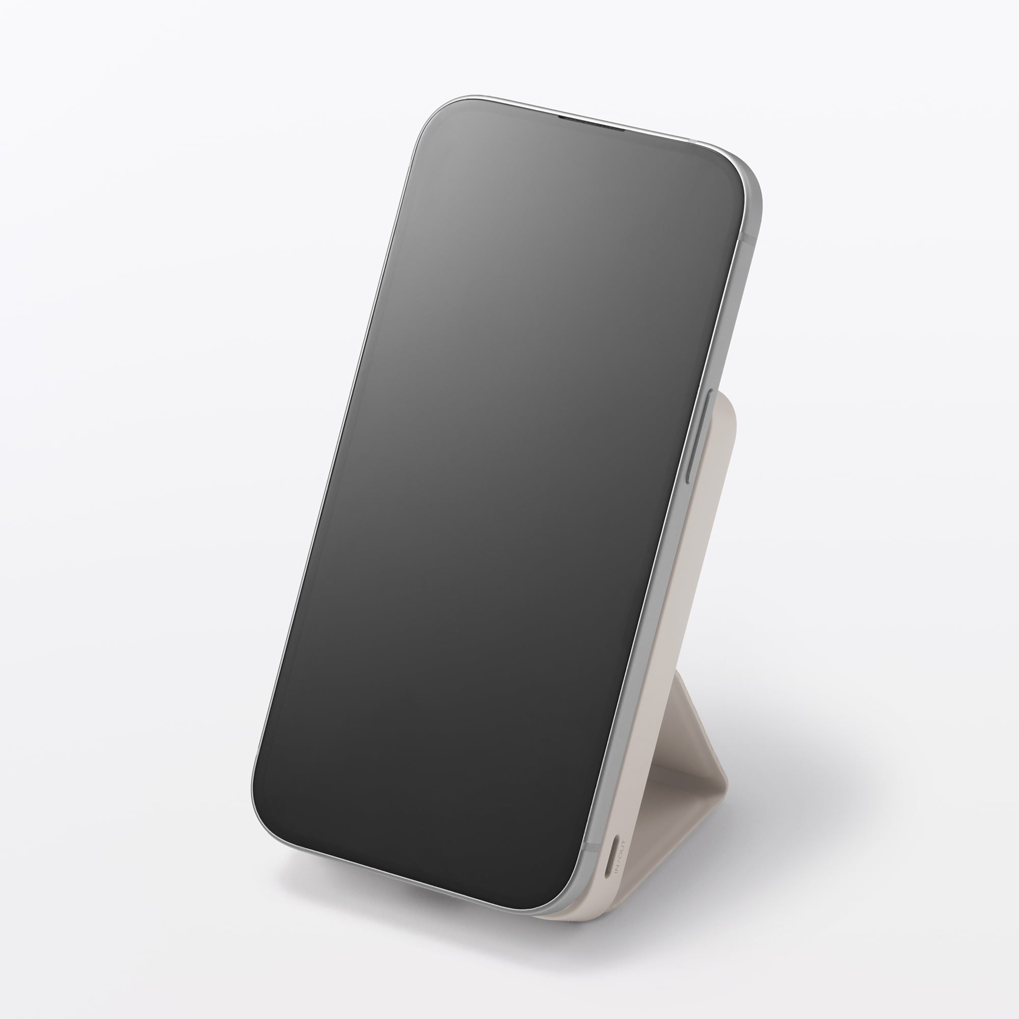 スマホスタンドにもなるモバイルバッテリー（マグネット式充電対応５０００ｍＡｈ）