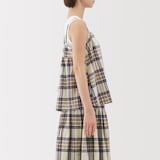 婦人　マドラスチェック　キャミソールブラウス