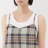 婦人　マドラスチェック　キャミソールブラウス