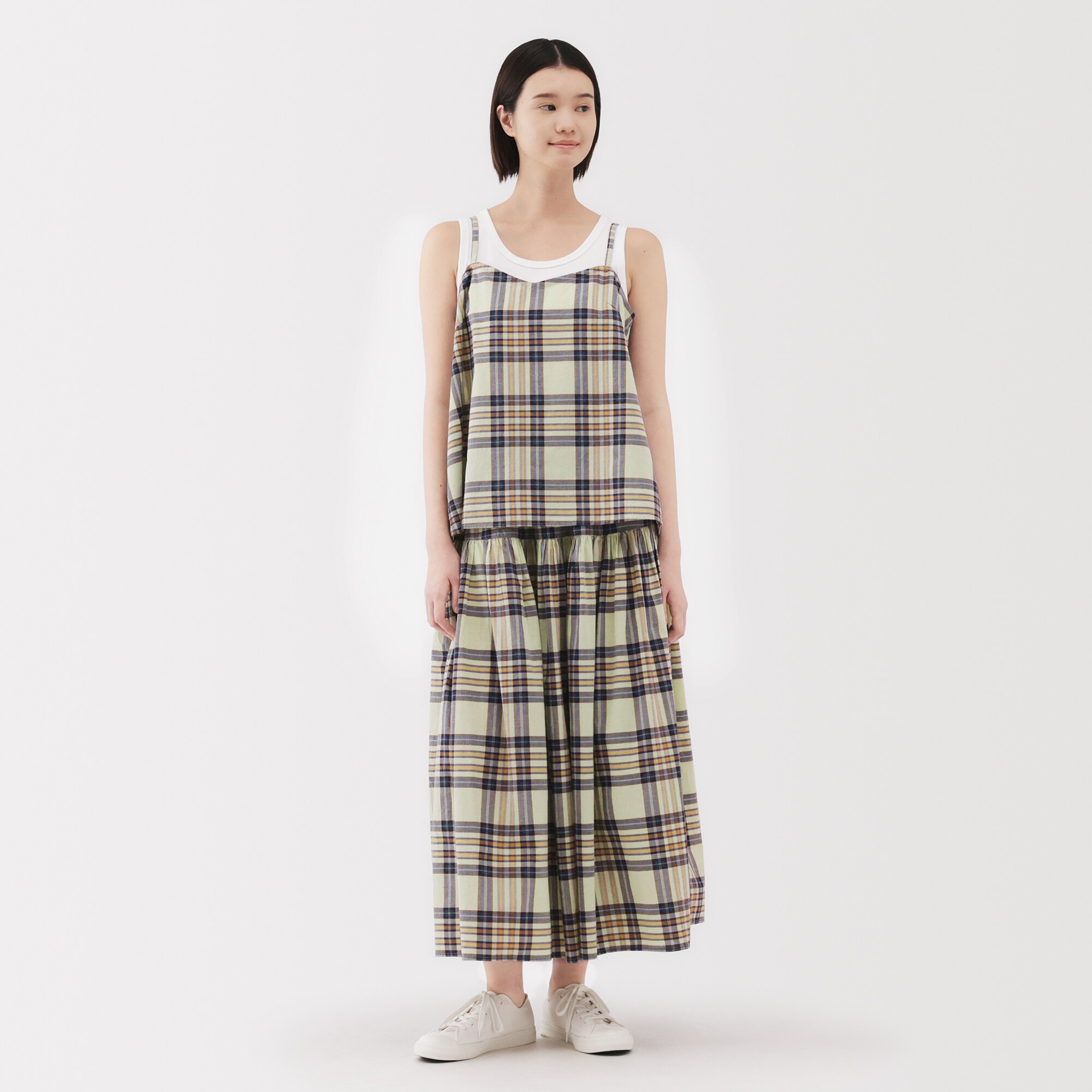 MUJI (無印良品) - 無印良品  無印良品     マドラスチェックキャミソールブラウス L  他 楽天市場】【無印良品 公式】婦人 マドラスチェックキャミソール