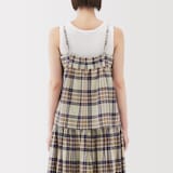 婦人　マドラスチェック　キャミソールブラウス