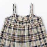 婦人　マドラスチェック　キャミソールブラウス