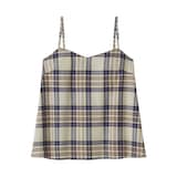 婦人　マドラスチェック　キャミソールブラウス
