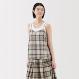 婦人　マドラスチェック　キャミソールブラウス