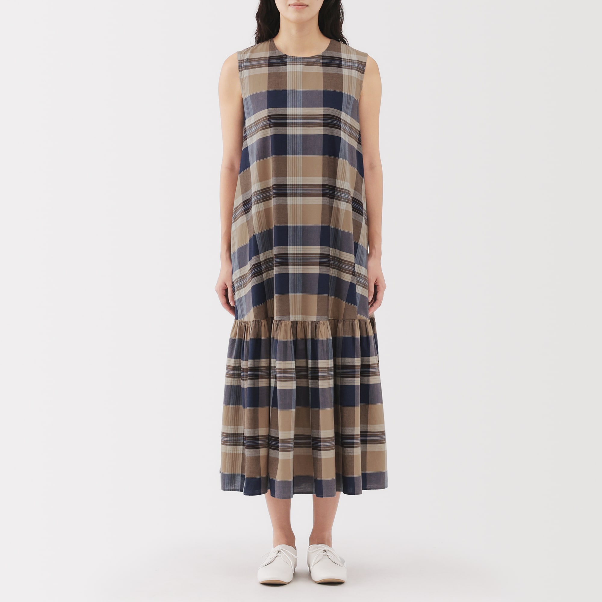 専用⭐︎モラビトブラン　袖なしワンピース　タグ付新品未使用 無印良品（MUJI） ワンピース 「MUJI Labo」婦人 ダブルフェイスニット