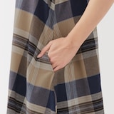 婦人　マドラスチェック　スリーブレスワンピース