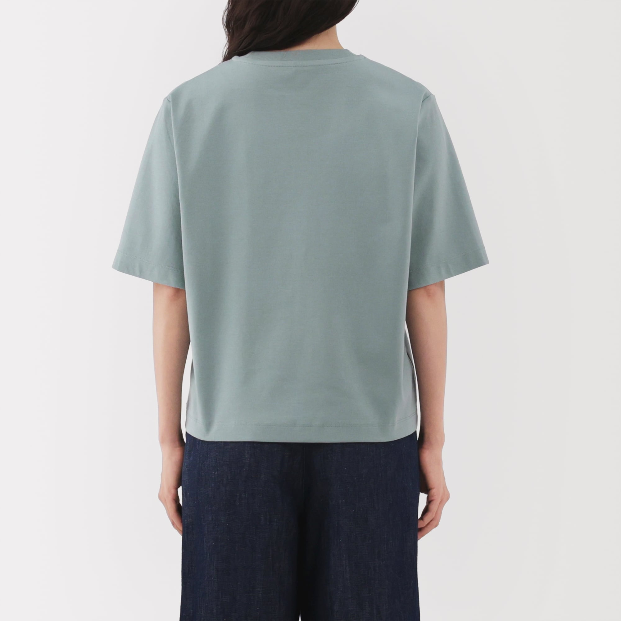 婦人　涼感ＵＶカットクルーネックワイド半袖Ｔシャツ