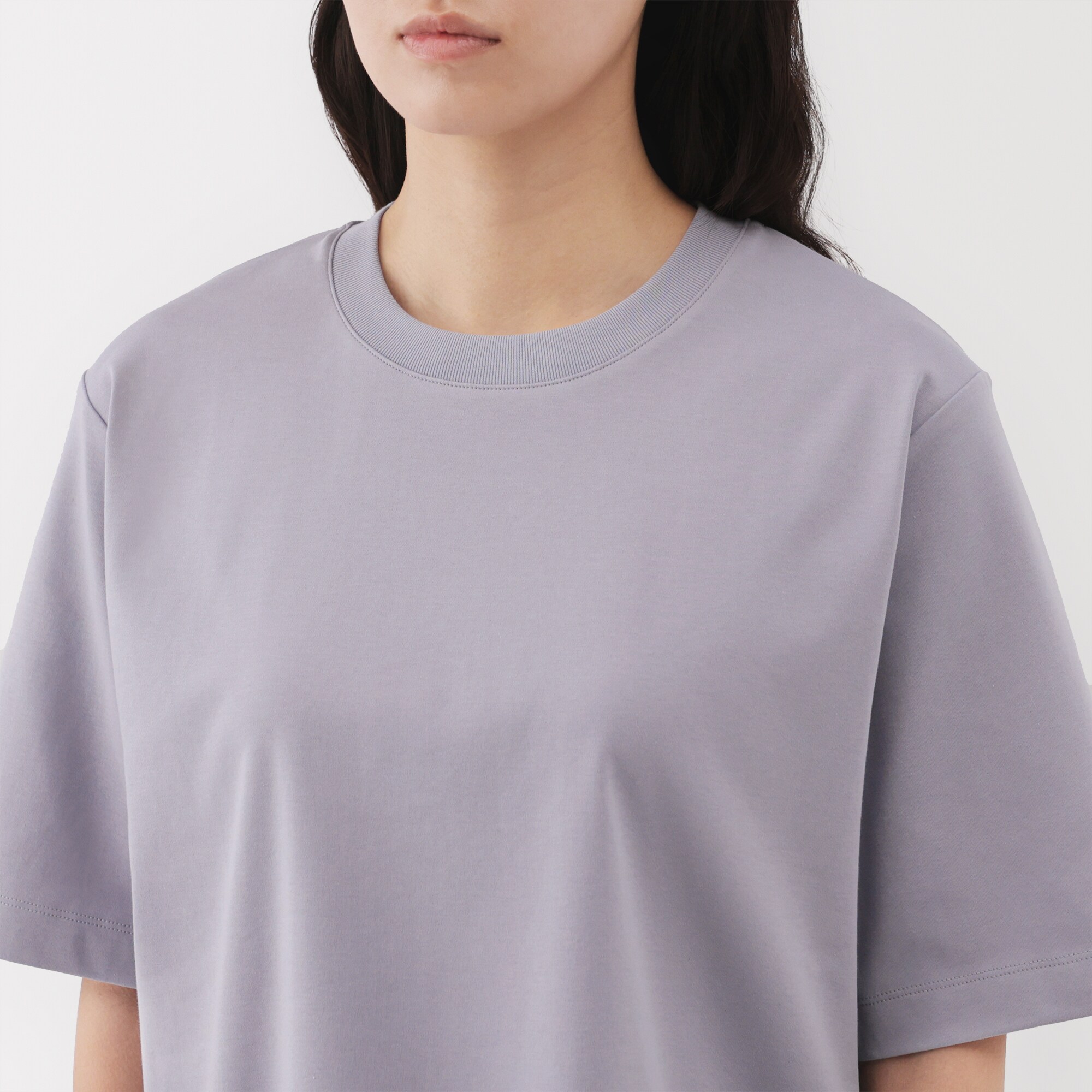 婦人　涼感ＵＶカットクルーネックワイド半袖Ｔシャツ