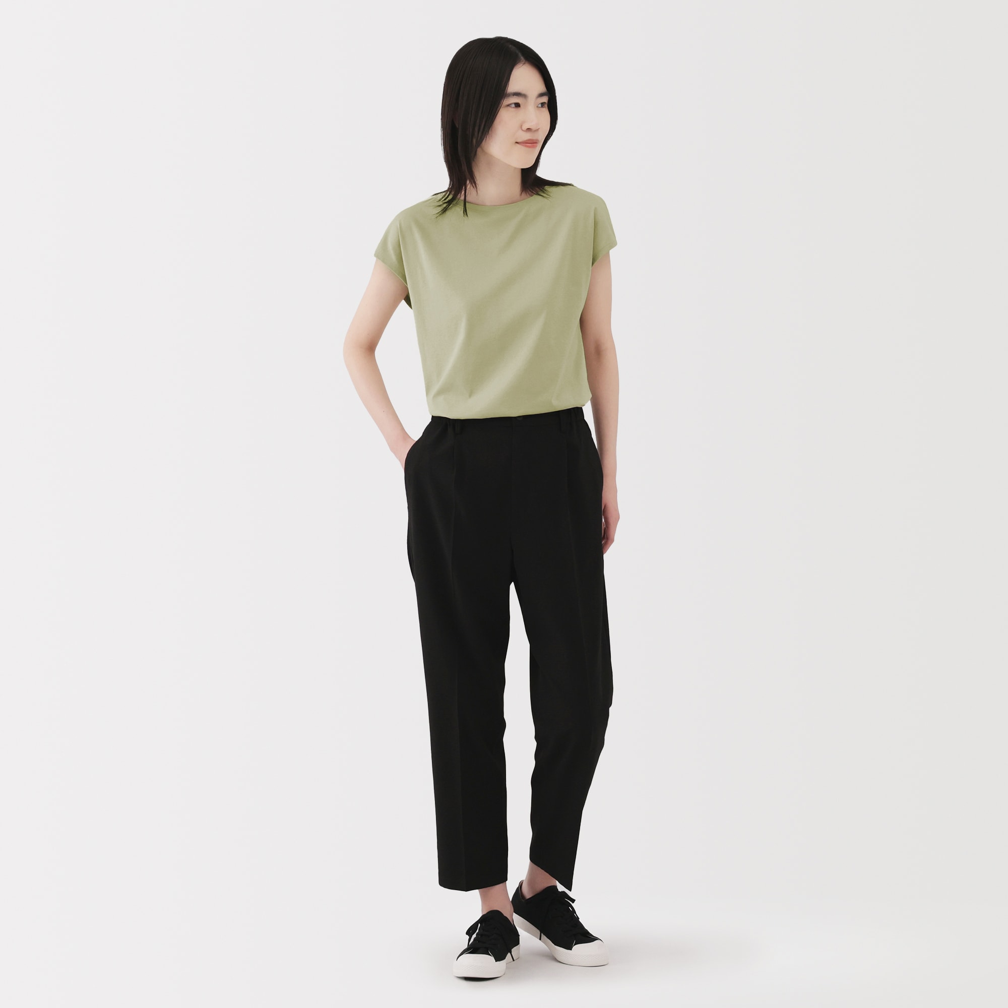 婦人　天竺編みフレンチスリーブＴシャツ