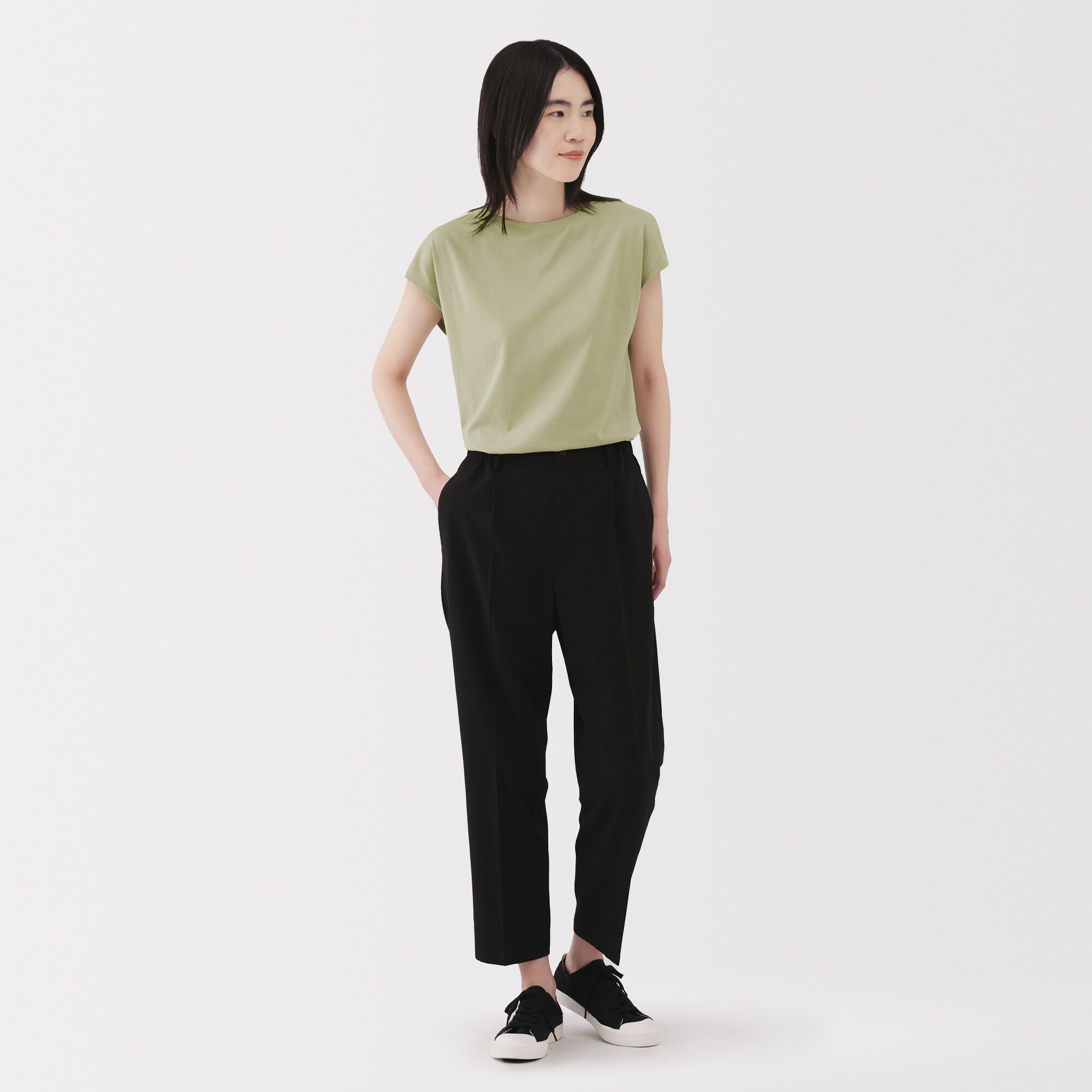 婦人　天竺編みフレンチスリーブＴシャツ