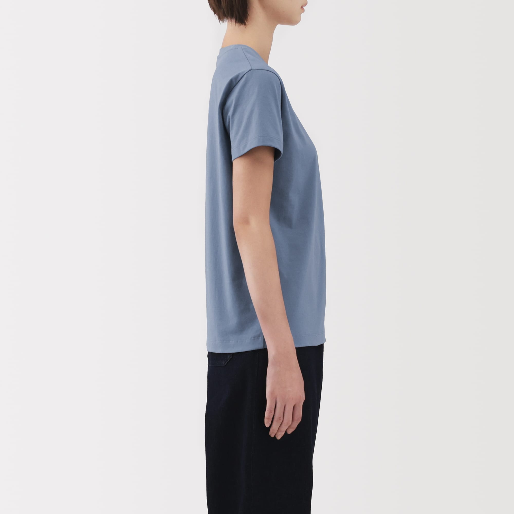 婦人　天竺編みクルーネック半袖Ｔシャツ