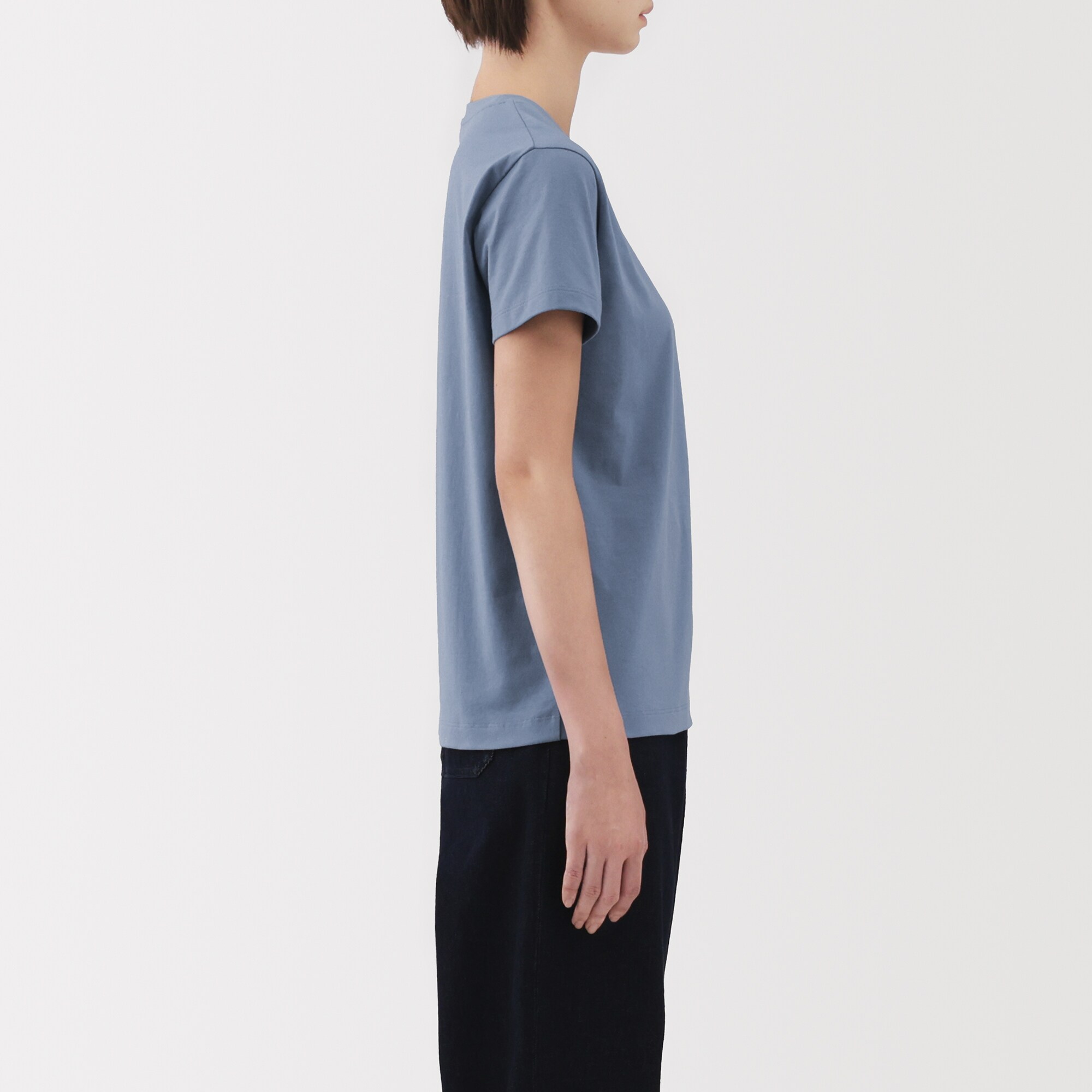 婦人　天竺編みクルーネック半袖Ｔシャツ