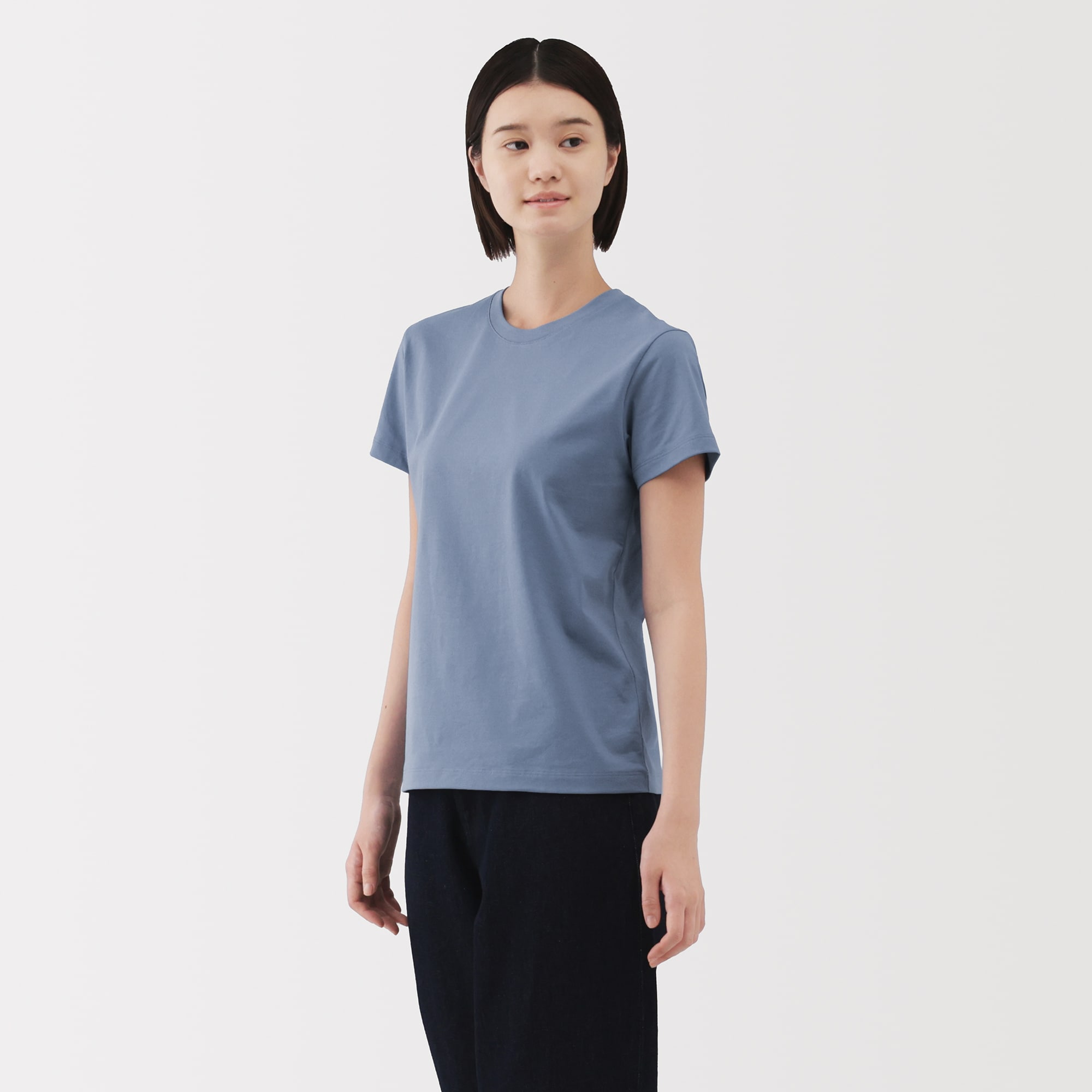 婦人　天竺編みクルーネック半袖Ｔシャツ