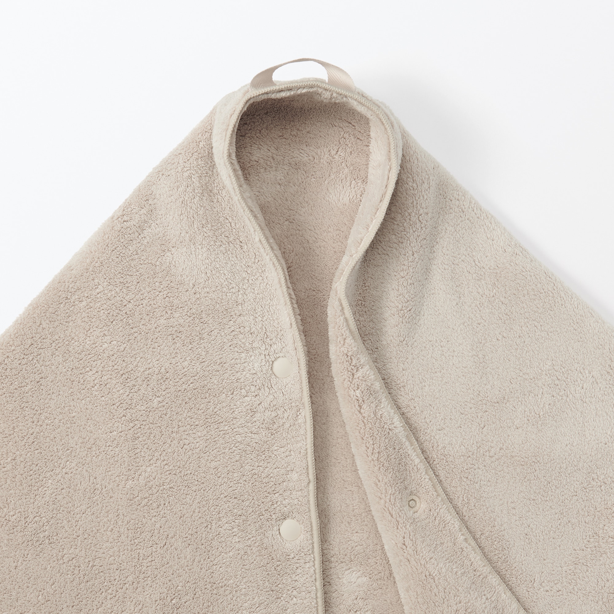 マイクロファイバー　スナップボタン付ペット用タオル　大