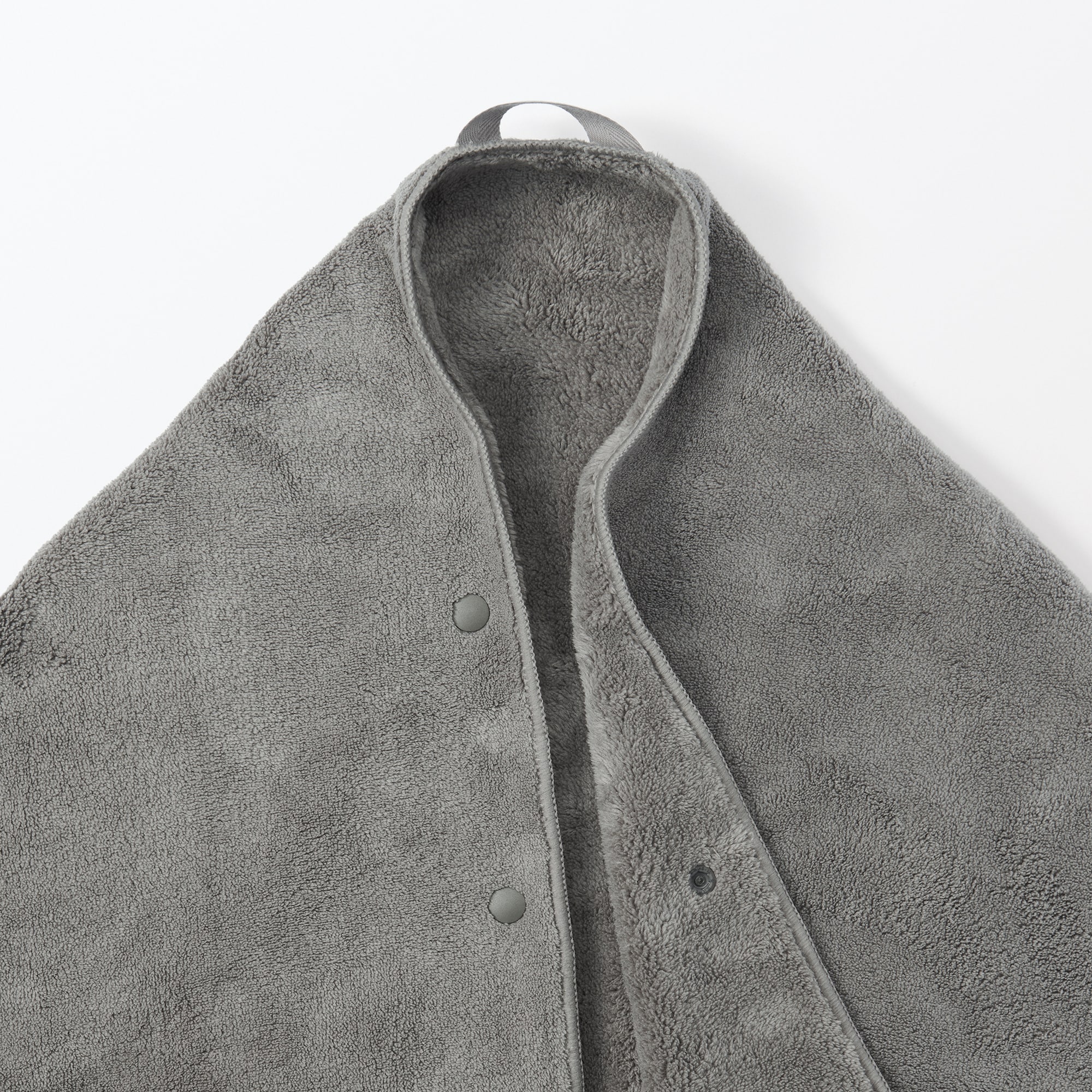 マイクロファイバー　スナップボタン付ペット用タオル　大