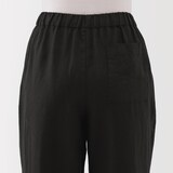 婦人　リネン　洗いざらしイージーワイドパンツ