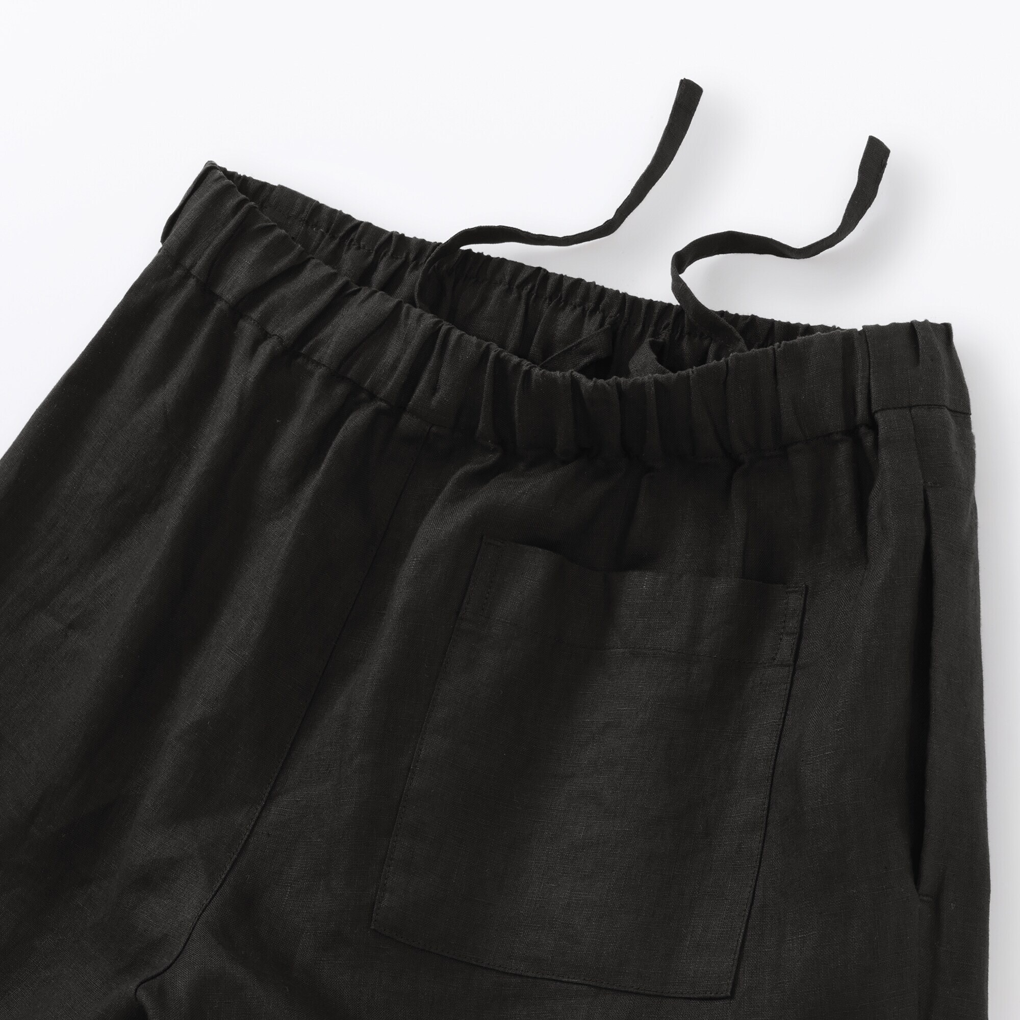 婦人　リネン　洗いざらしイージーワイドパンツ