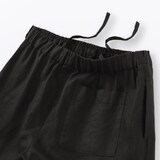 婦人　リネン　洗いざらしイージーワイドパンツ