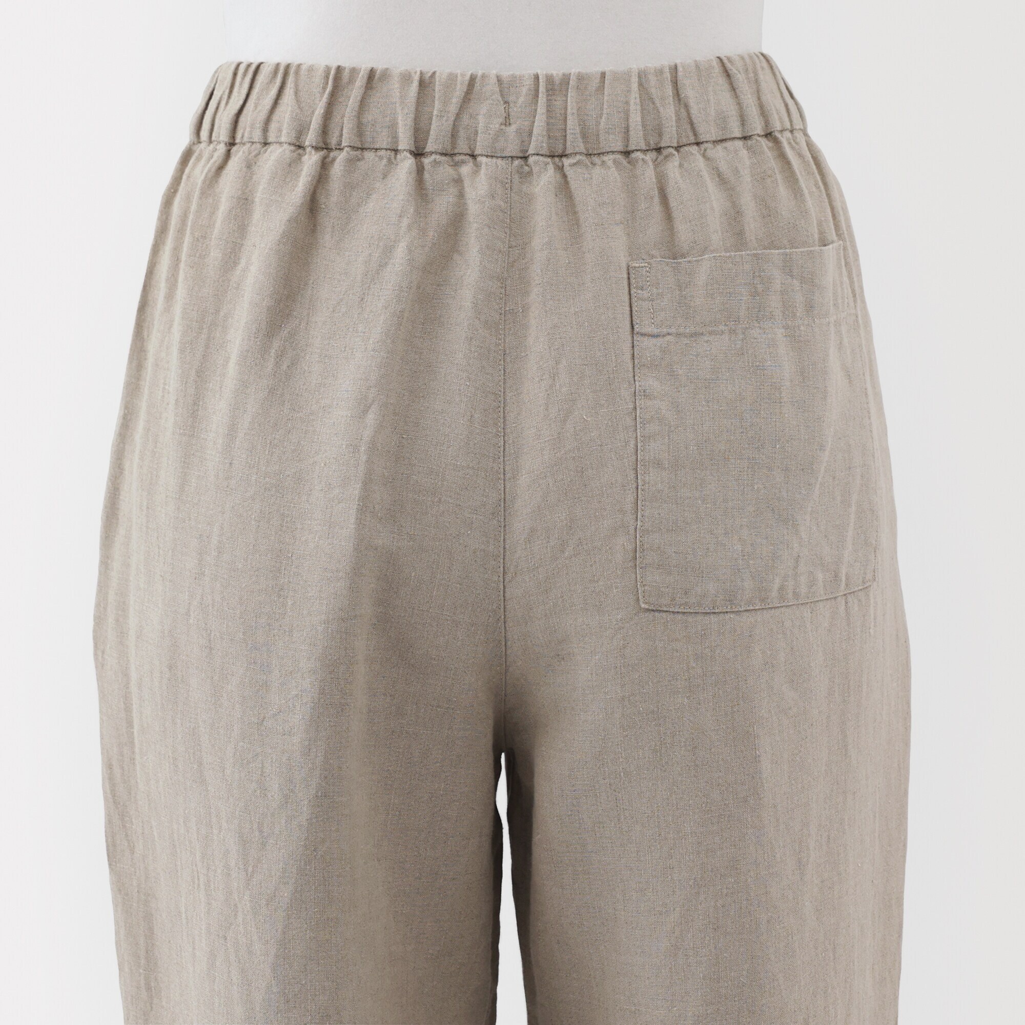 婦人　リネン　洗いざらしイージーワイドパンツ