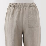 婦人　リネン　洗いざらしイージーワイドパンツ