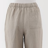 婦人　リネン　洗いざらしイージーワイドパンツ