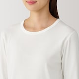 婦人　あったか綿　厚手　クルーネック長袖Ｔシャツ