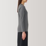 婦人　あったか綿　厚手　クルーネック長袖Ｔシャツ