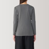 婦人　あったか綿　厚手　クルーネック長袖Ｔシャツ