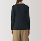 婦人　あったか綿　厚手　クルーネック長袖Ｔシャツ