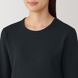 婦人　あったか綿　厚手　クルーネック長袖Ｔシャツ