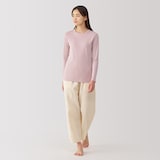 婦人　あったか綿　厚手　クルーネック長袖Ｔシャツ