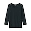 婦人　あったか綿　厚手　Ｕネック八分袖Ｔシャツ