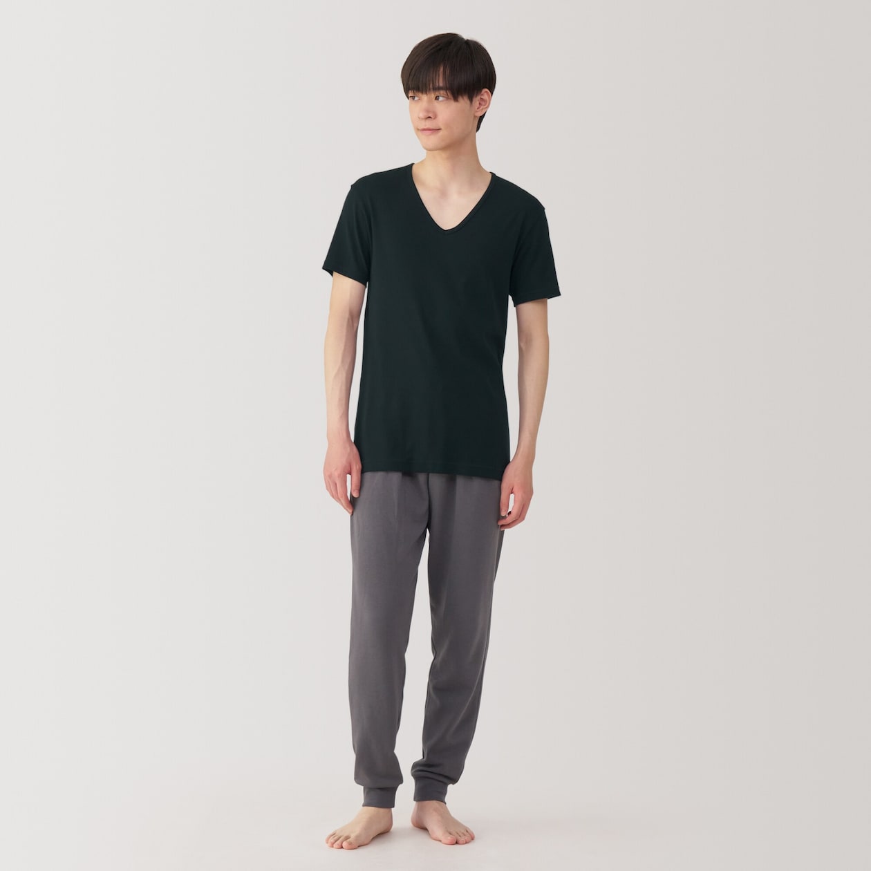 紳士　さらっと綿　Ｖネック半袖Ｔシャツ