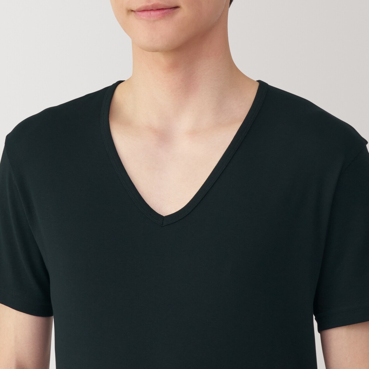 紳士　さらっと綿　Ｖネック半袖Ｔシャツ