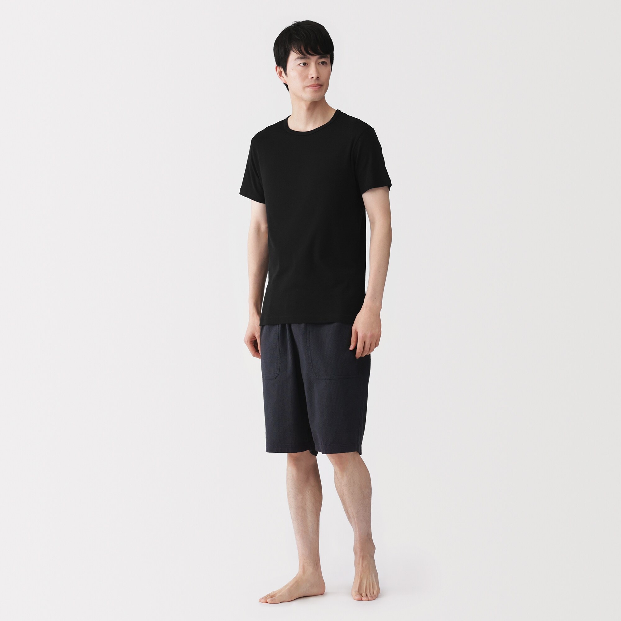 紳士　さらっと綿　クルーネック半袖Ｔシャツ