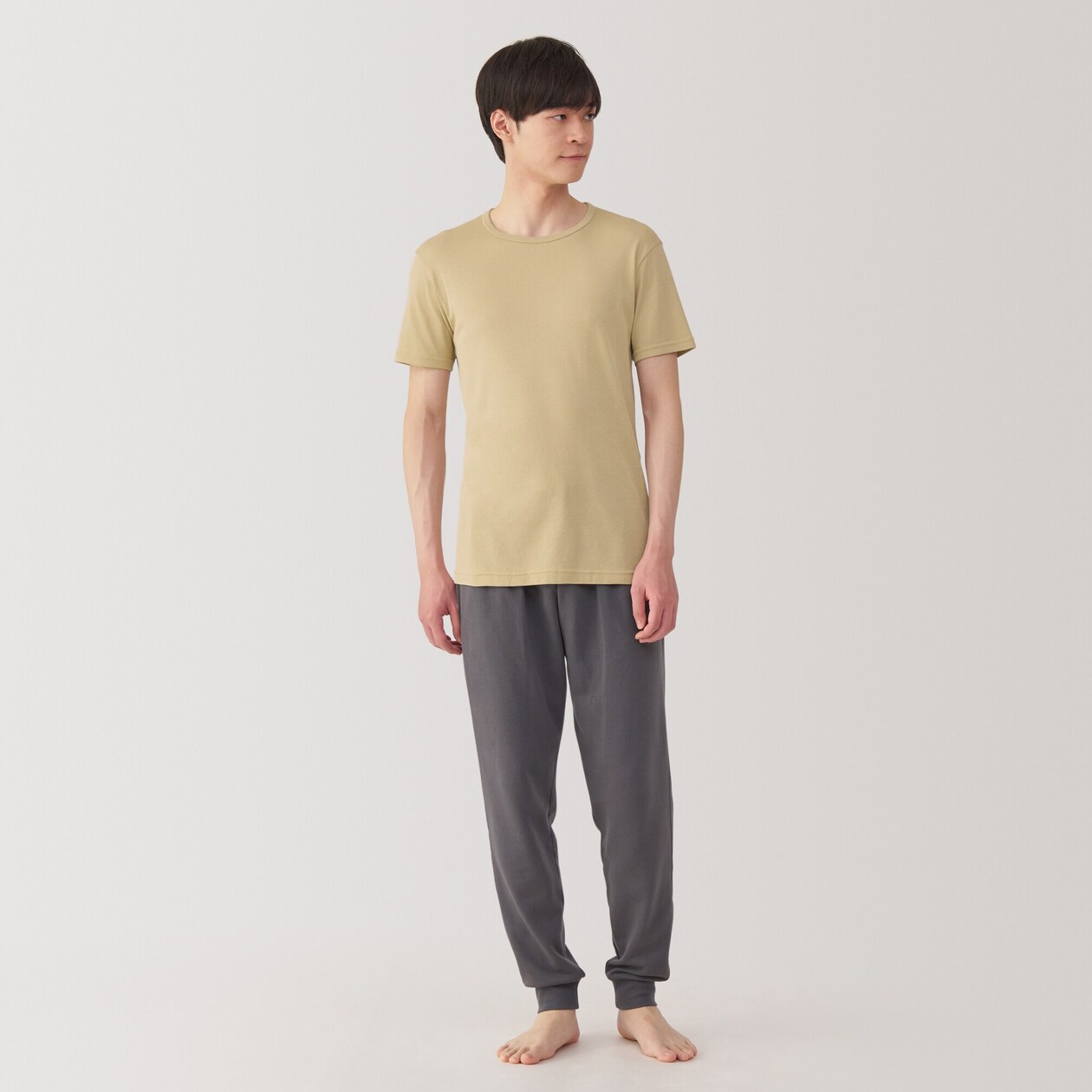 紳士　さらっと綿　クルーネック半袖Ｔシャツ