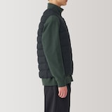 紳士　軽量ダウンノーカラーベスト（帯電防止裏地）