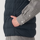 紳士　軽量ダウンノーカラーベスト（帯電防止裏地）