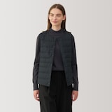 婦人　軽量ダウンノーカラーベスト（帯電防止裏地）