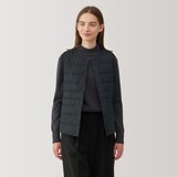 婦人　軽量ダウンノーカラーベスト（帯電防止裏地）