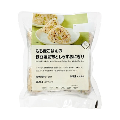 【６月中旬発売予定】もち麦ごはんの枝豆塩昆布としらすおにぎり　５個