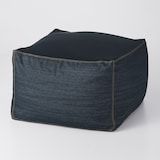 体にフィットするソファ　綿デニム　ネイビー　セット