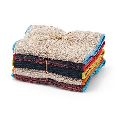 残反ミニハンドタオルセット（ハーフ）　１１×２２ｃｍ・５枚組