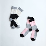 ［ＩＤＥＥ］Ｏｒｉｇｉｎａｌ　Ｓｏｃｋｓ　Ｐｉｎｋ×Ｇｒａｙ　Ｌサイズ