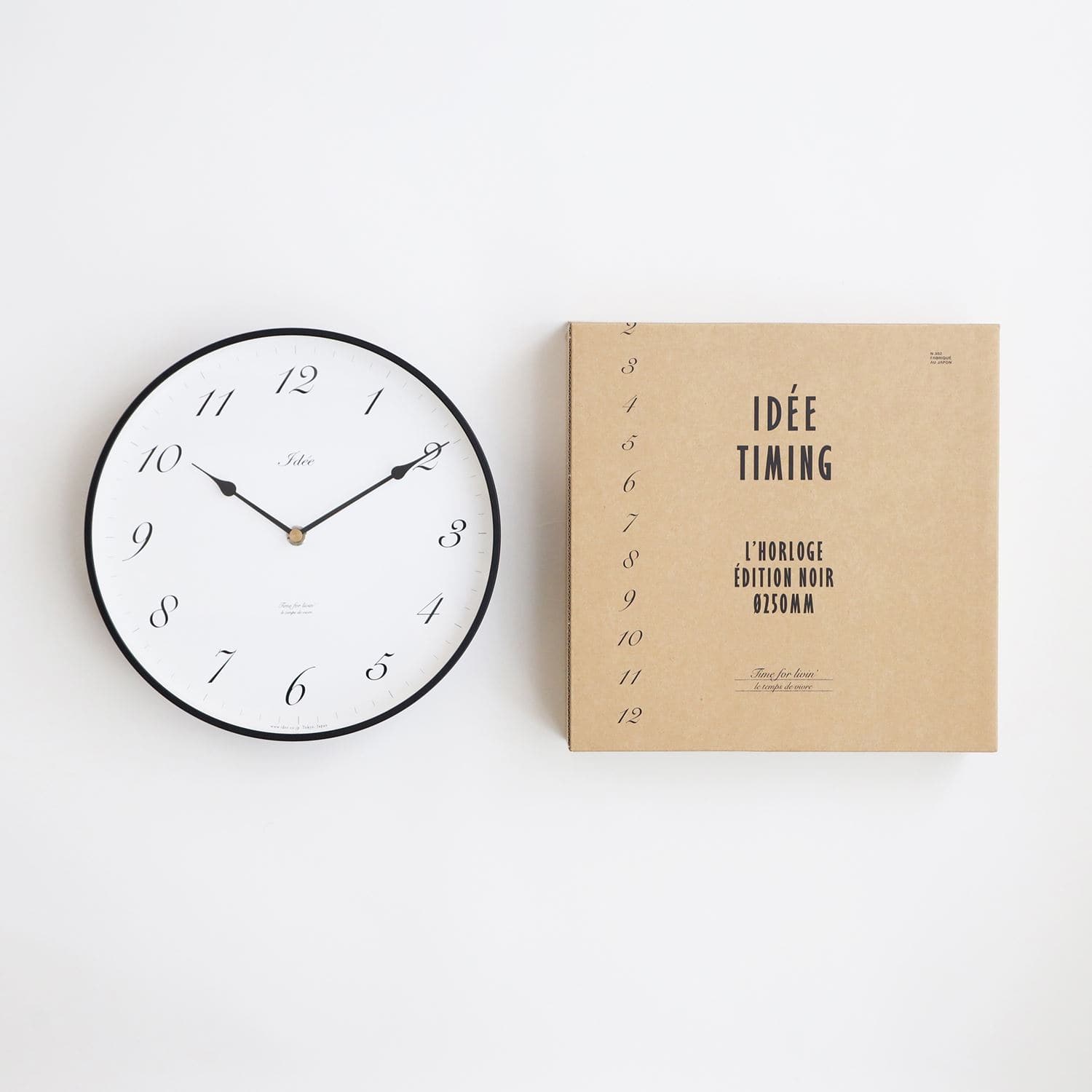 【新品•未使用】IDEE ウォールクロック 時計 アラビア数字 IDEE TIMING 掛け時計 アラビア数字 φ200 アルミ｜時計｜IDEE