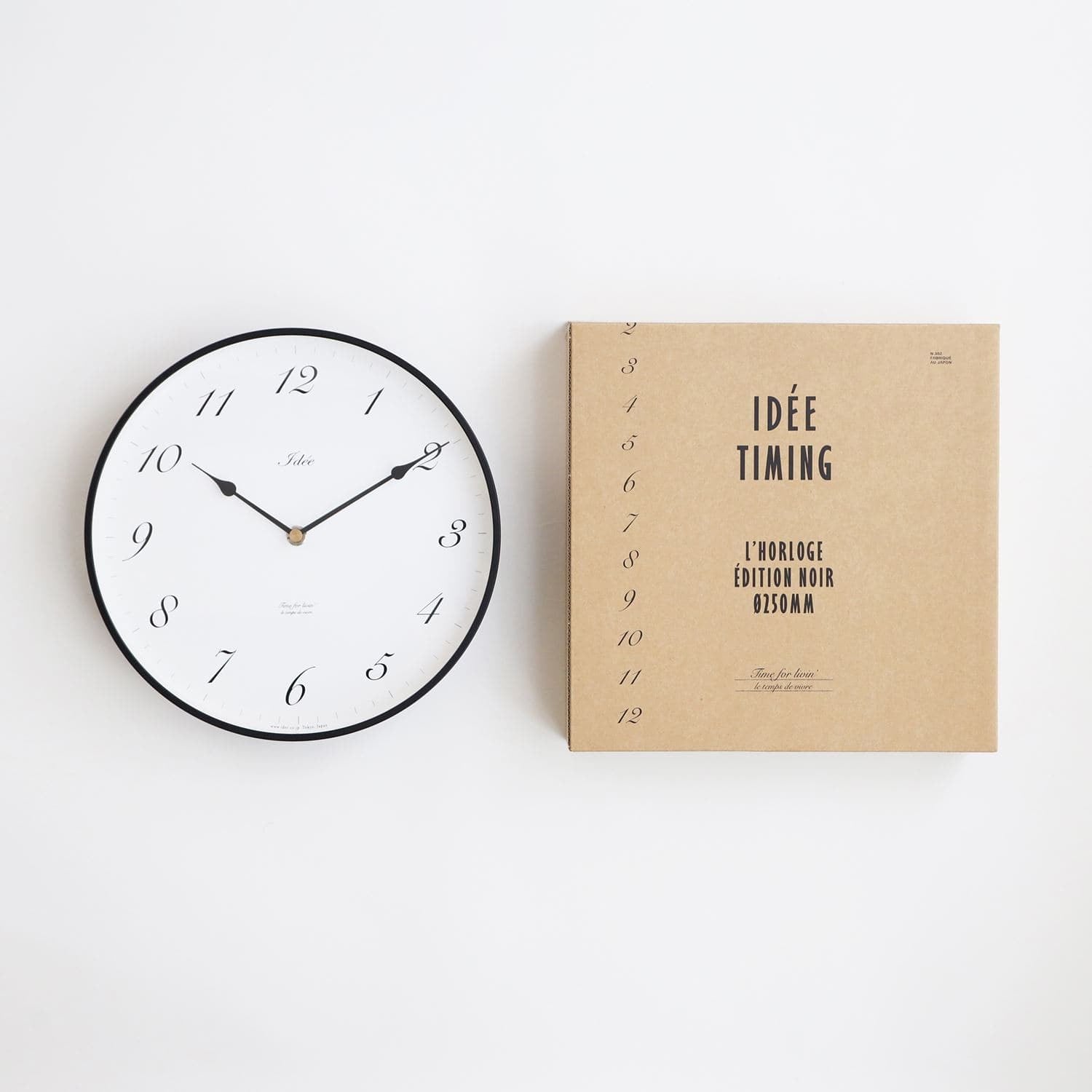 ［ＩＤＥＥ］ＩＤＥＥ　ＴＩＭＩＮＧ　掛け時計　２５０ｍｍ　アラビア数字（アルミ）