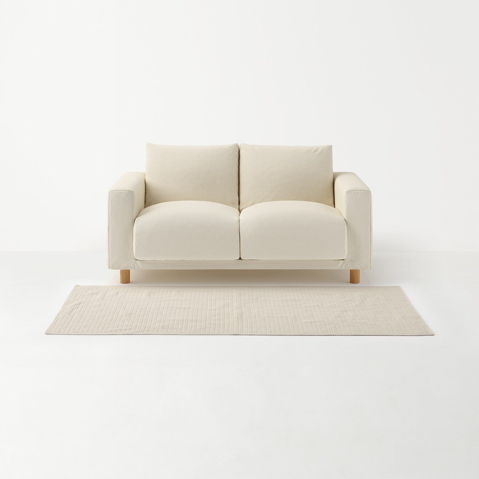 洗いざらしの綿キルティングラグ | 無印良品