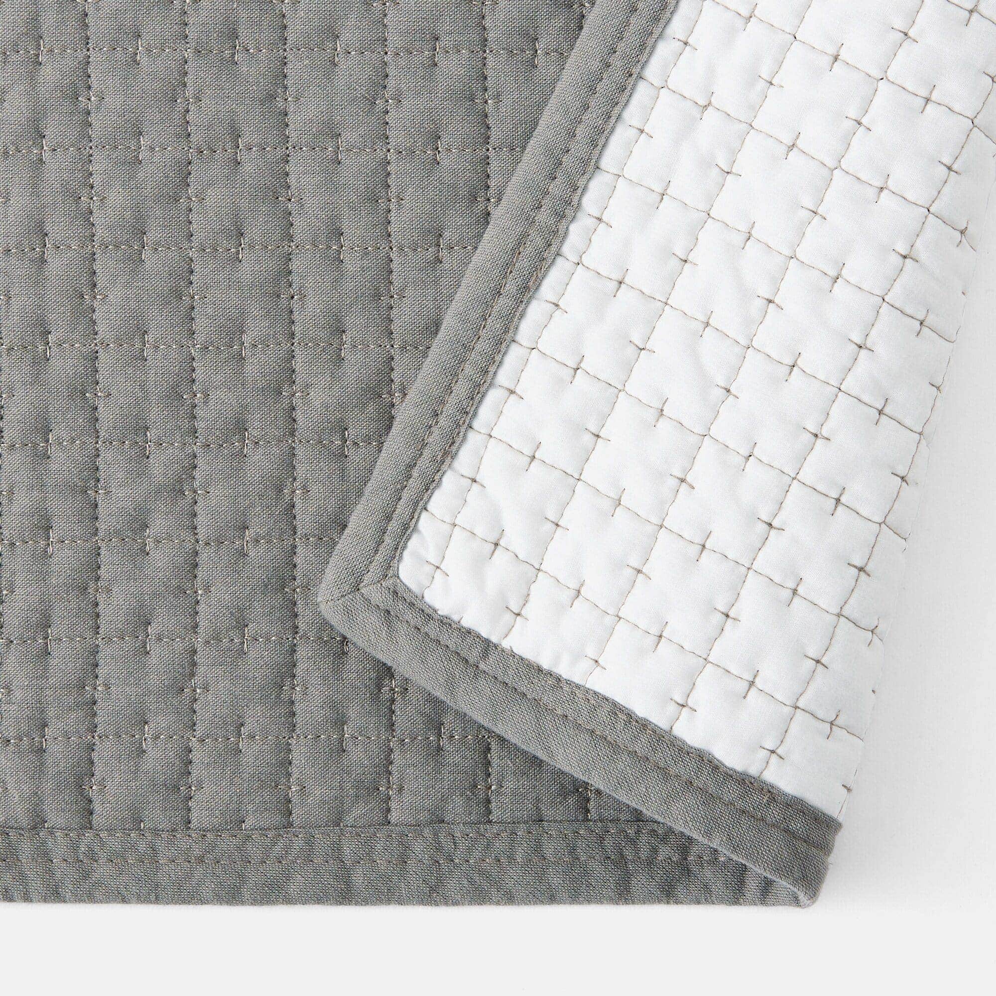 洗いざらしの綿キルティングラグ
