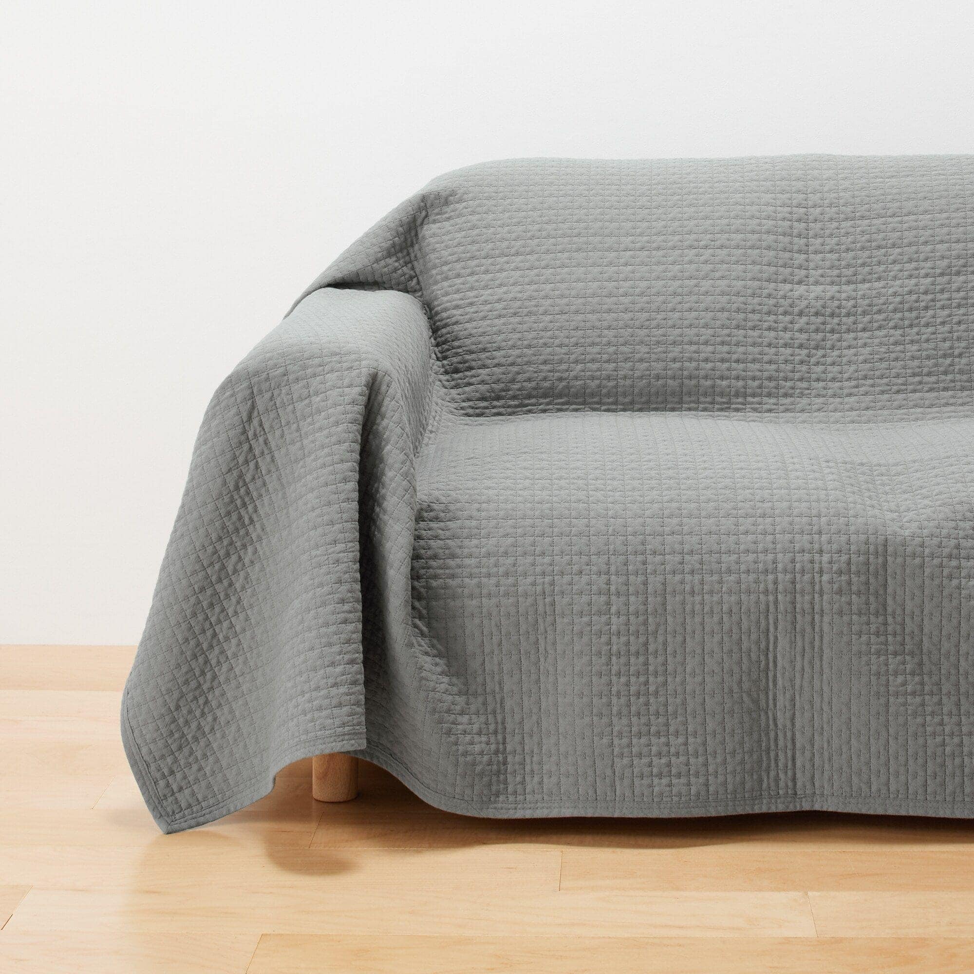 洗いざらしの綿キルティングラグ