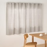 麻平織ノンプリーツカーテン